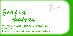 zsofia andras business card